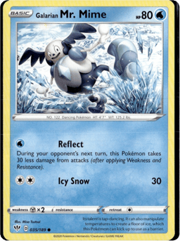 2020 Galarian Mr. Mime #35 Darkness Ablaze