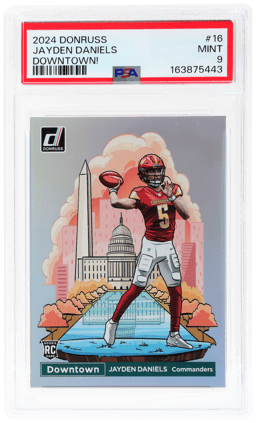 2024 Panini Donruss Downtown Jayden Daniels #16 PSA 9