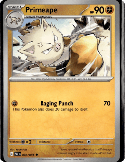 2024 Primeape #46 Paldean Fates