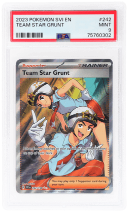 2023 Pokemon Scarlet and Violet Ultra Rare Team Star Grunt #242 PSA 9