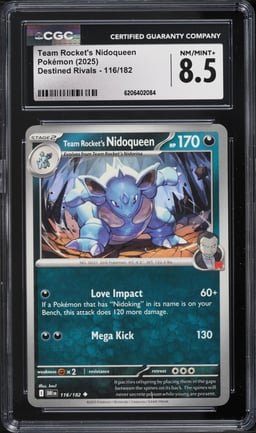 2025 Pokemon Scarlet & Violet Destined Rivals Team Rocket's Nidoqueen #116 CGC 8.5 NM-MT+