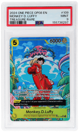 2024 One Piece Two Legends Treasure Rare Monkey D Luffy #OP07-109 PSA 9
