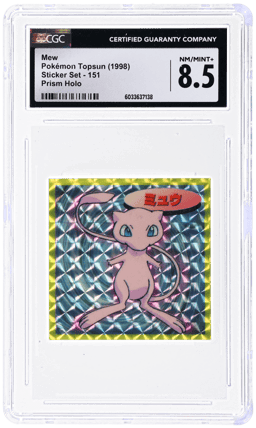 1998 Pokemon Top Sticker Japanese Prism Mew #151 CGC 8.5