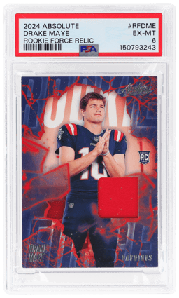 2024 Panini Absolute Rookie Force Relic Drake Maye #RF-DME PSA 6