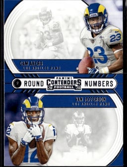2020 Cam Akers / Van Jefferson #RN-AJ Contenders Round Numbers