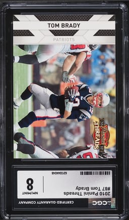 2010 Panini Threads Tom Brady #87 CGC 8 NM-MT