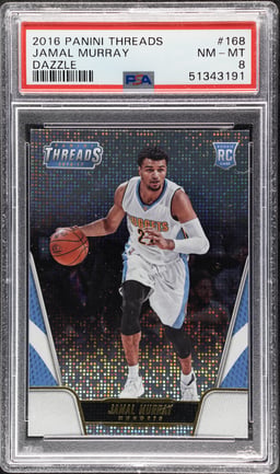 2016 Panini Threads Dazzle Jamal Murray #168 PSA 8