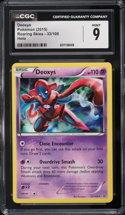 2015 Pokemon XY Roaring Skies Holo Deoxys #33 CGC 9 MINT