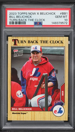 2023 Topps Now X Turn Back The Clock Bill Belichick #BB1 PSA 10 GEM MINT