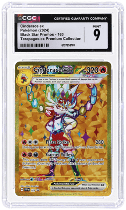 2024 Pokemon Scarlet and Violet Black Star Promos Terapagos Ex Ultra Premium Collection Cinderace Ex #163 CGC 9