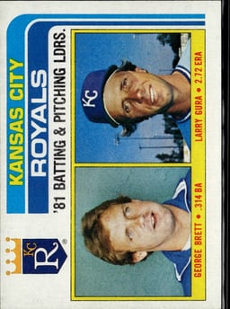 1982 Larry Gura #96 Baseball