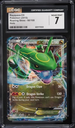 2015 Pokemon XY Roaring Skies Holo Rayquaza Ex #60 CGC 7 NRMT