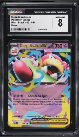 2026 Pokemon Mega Evolution Pitch Black Holo Mega Slowbro ex #31 CGC 8 NM-MT