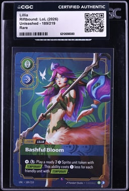 2026 Riftbound League Of Legends LOL Unleashed Lillia #189 CGC AUTH