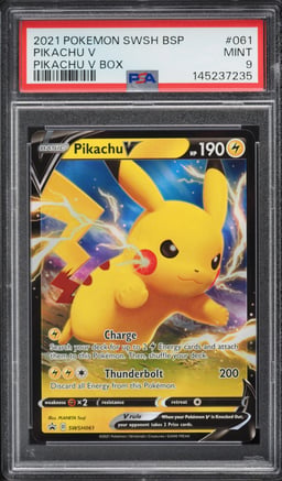2021 Pokemon Sword & Shield Promo Shining Fates Holo Pikachu V #SWSH061 PSA 9 MINT