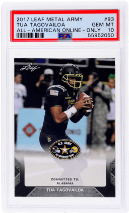 2017 Leaf Metal Army All-American Bowl Online Only Tua Tagovailoa #93 PSA 10