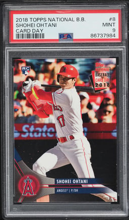 2018 Topps National Baseball Card Day Shohei Ohtani ROOKIE #8 PSA 9 MINT