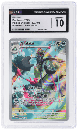 2023 Pokemon Scarlet and Violet Paldea Evolved Illustration Rare Grafaiai #223 CGC 10