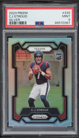 2023 Panini Prizm Silver CJ Stroud ROOKIE #339 PSA 9 MINT