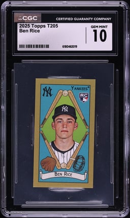 2025 Topps T205 Ben Rice ROOKIE CGC 10 GEM MINT