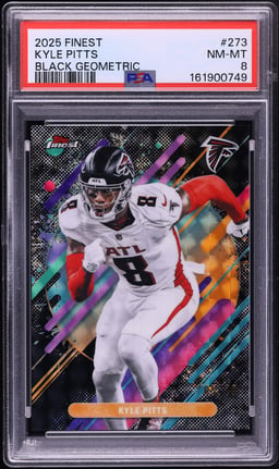 2025 Finest Black Geometric Kyle Pitts /10 #273 PSA 8 NM-MT