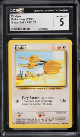 1999 Pokemon Base Set Doduo #48 CGC 5 EX