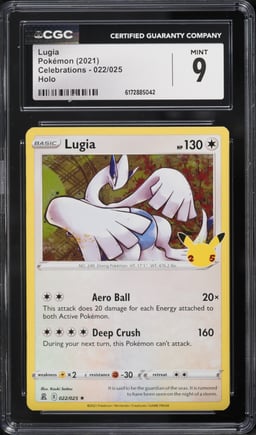2021 Pokemon Sword & Shield Celebrations Holo Lugia #22 CGC 9 MINT