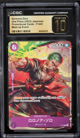 2023 One Piece Japanese Promo Meet-Up Event Roronoa Zoro #P-045 CGC 10 PRISTINE