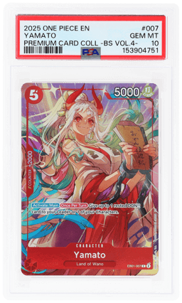 2025 One Piece Premium Card Collection Best Selection Volume 4 Yamato #EB01-007 PSA 10