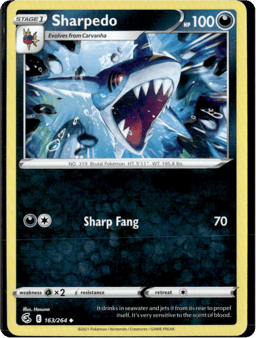 2021 Sharpedo #163 Fusion Strike