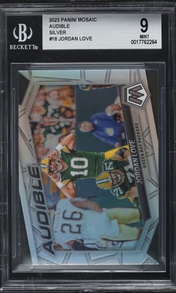 2023 Panini Mosaic Audible Silver Jordan Love #AS-JL BGS 9 MINT