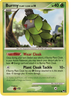 2008 Burmy Plant Cloak #11 POP Series 7