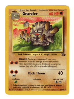 1999 Graveler #37 Fossil Unlimited