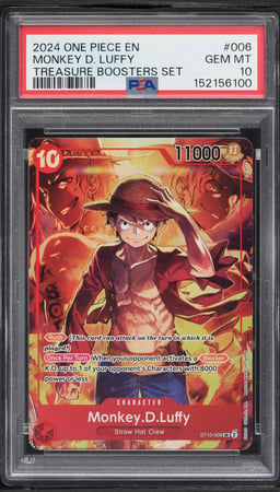 2024 One Piece Treasure Booster Set SR Monkey D. Luffy #ST10-006 PSA 10 GEM MINT