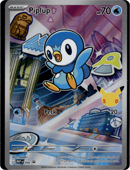 2025 Piplup #42 Mega Evolution Black Star Promos