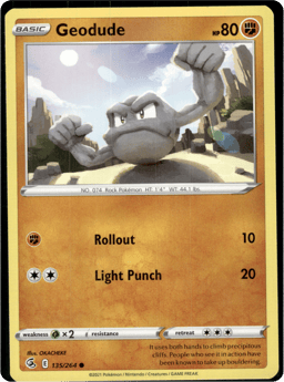 2021 Geodude #135 Fusion Strike