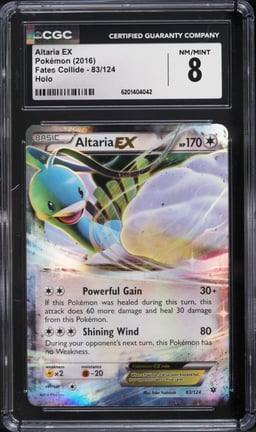 2016 Pokemon XY Fates Collide Holo Altaria EX #83 CGC 8 NM-MT