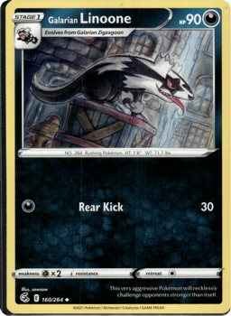 2021 Galarian Linoone #160 Fusion Strike