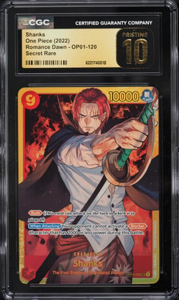 2022 One Piece Romance Dawn SEC Shanks #OP01-120 CGC 10 PRISTINE