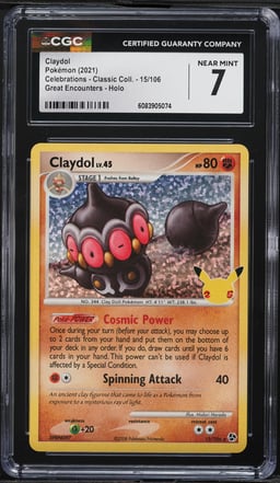 2021 Pokemon SWSH Celebrations Classic Holo Claydol #15 CGC 7 NRMT