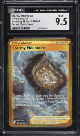 2021 Pokemon Sword & Shield Evolving Skies SEC Stormy Mountains #232 CGC 9.5 MINT+