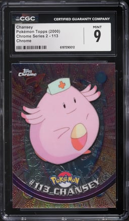 2000 Topps Chrome Pokemon Series 2 Chansey #113 CGC 9 MINT