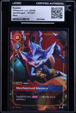 2026 Riftbound League Of Legends LoL Spiritforged Rumble #181 CGC AUTH