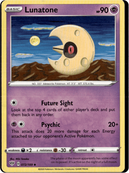 2020 Lunatone #72 Darkness Ablaze