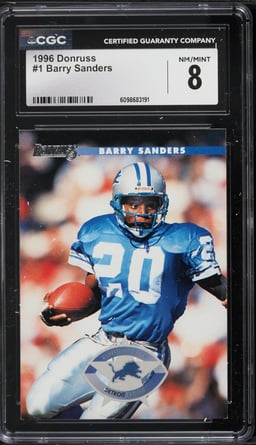 1996 Donruss Football Barry Sanders #1 CGC 8 NM-MT