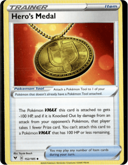 2020 Hero's Medal #152 Vivid Voltage