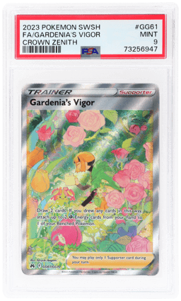 2023 Pokemon Sword and Shield Crown Zenith Galarian Gallery Gardenia's Vigor #GG61 PSA 9