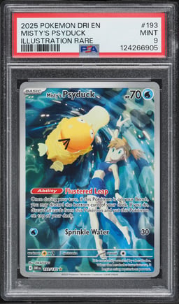 2025 Pokemon Scarlet & Violet Destined Rivals IR Misty's Psyduck #193 PSA 9 MINT