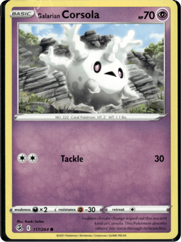 2021 Galarian Corsola #117 Fusion Strike
