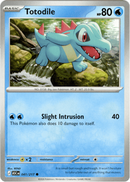 2026 Totodile #41 Ascended Heroes